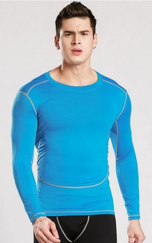 YG1078 Men s Athletic Compression Sport Running Long Sleeve T Shirt